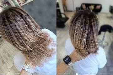 Ombré na polodlhých vlasoch